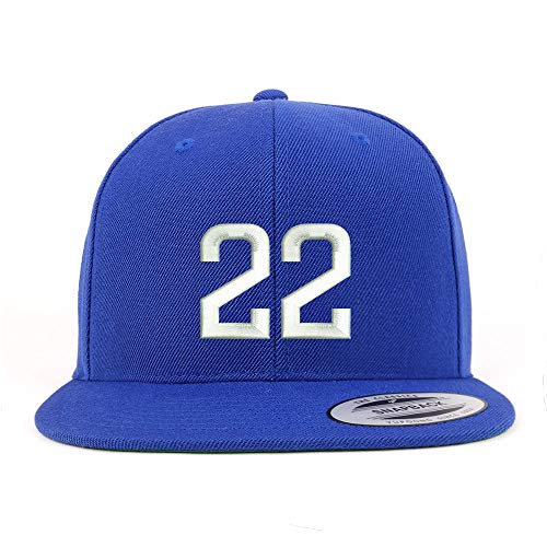 Trendy Apparel Shop Number 22 Embroidered Snapback Flatbill Baseball Cap