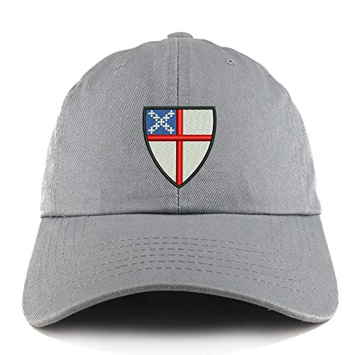 Trendy Apparel Shop Episcopal Shield Solid Adjustable Unstructured Dad Hat