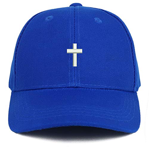 Trendy Apparel Shop Cross Embroidered Youth Size Kids Structured Baseball Cap