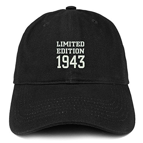 Trendy Apparel Shop Limited Edition 1943 Embroidered Birthday Gift Brushed Cotton Cap