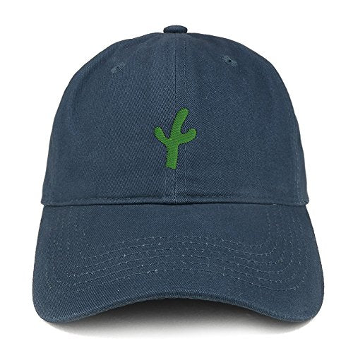 Trendy Apparel Shop Small Cactus Embroidered Low Profile Soft Cotton Baseball Cap