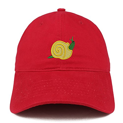 Trendy Apparel Shop Snail Embroidered Low Profile Soft Cotton Baseball Cap