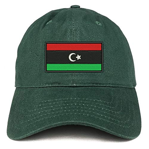 Trendy Apparel Shop Libya Flag Embroidered Unstructured Cotton Dad Hat