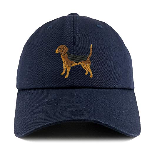 Trendy Apparel Shop Beagle Dog Embroidered Low Profile Soft Cotton Dad Hat Cap