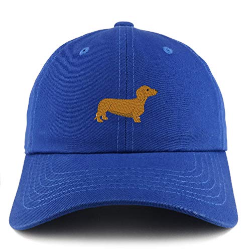 Trendy Apparel Shop Dachshund Dog Embroidered Low Profile Soft Cotton Dad Hat Cap