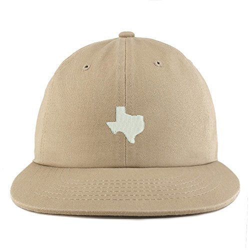 Trendy Apparel Shop Texas State Map Embroidered Unstructured Flatbill Adjustable Cap