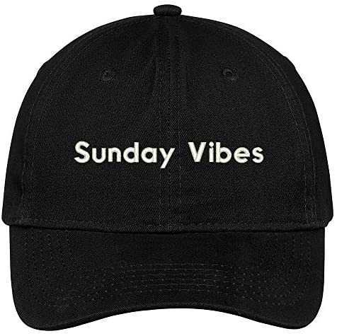 Trendy Apparel Shop Sunday Vibe Embroidered Brushed Cotton Adjustable Cap Dad Hat