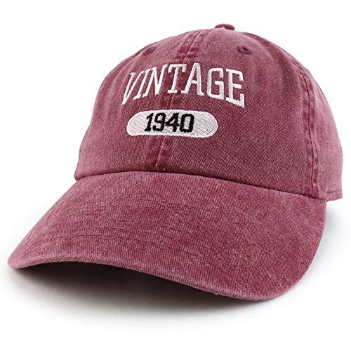 Trendy Apparel Shop 80th Birthday Vintage 1941 Washed Cotton Adjustable Cap