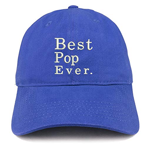 Trendy Apparel Shop Best POP Ever Embroidered Soft Crown 100% Brushed Cotton Cap