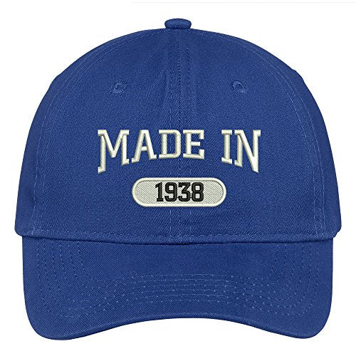 Trendy Apparel Shop 81st Birthday - Made in 1938 Embroidered Low Profile Cotton Baseball Cap