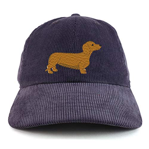 Trendy Apparel Shop Dachshund Dog Cotton Corduroy Unstructured Baseball Cap