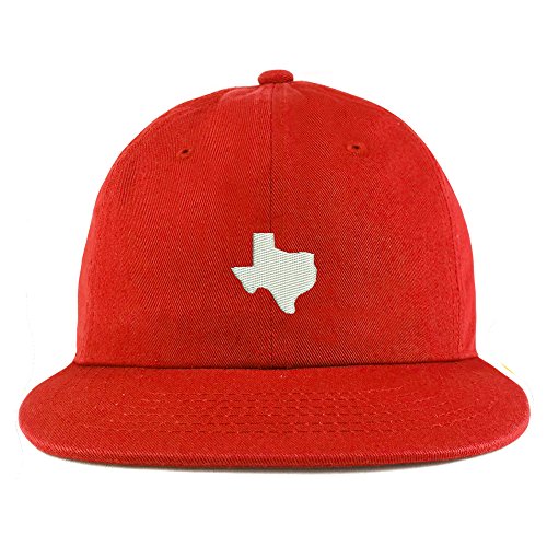 Trendy Apparel Shop Texas State Map Embroidered Unstructured Flatbill Adjustable Cap