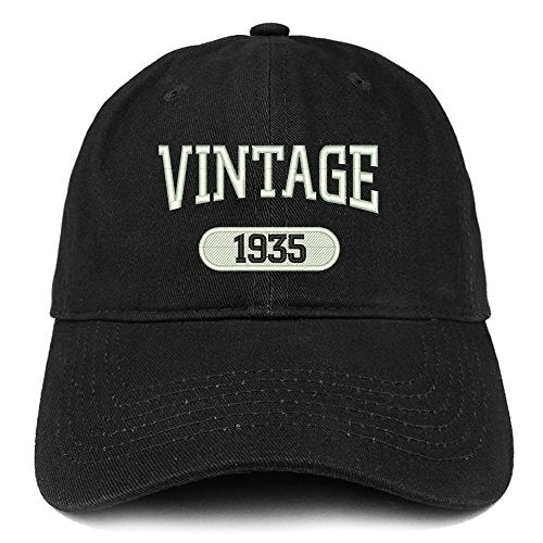 Trendy Apparel Shop Vintage 1935 Embroidered 86th Birthday Relaxed Fitting Cotton Cap