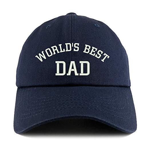 Trendy Apparel Shop World's Best Dad Solid Adjustable Unstructured Dad Hat