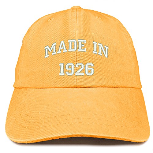 Trendy Apparel Shop Made in 1926 Text Embroidered 95th Birthday Washed Cap