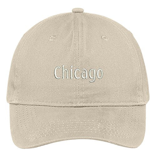 Trendy Apparel Shop Chicago City Embroidered Low Profile 100% Cotton Adjustable Cap