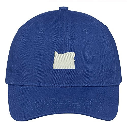 Trendy Apparel Shop Oregon State Map Embroidered Low Profile Soft Cotton Brushed Baseball Cap