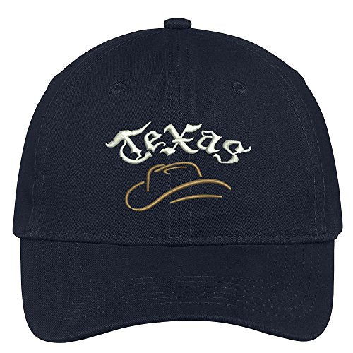 Trendy Apparel Shop Texas Cowboy Embroidered Soft Crown 100% Brushed Cotton Cap