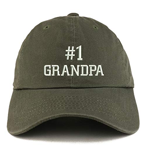 Trendy Apparel Shop Number 1 Grandpa Solid Adjustable Unstructured Dad Hat