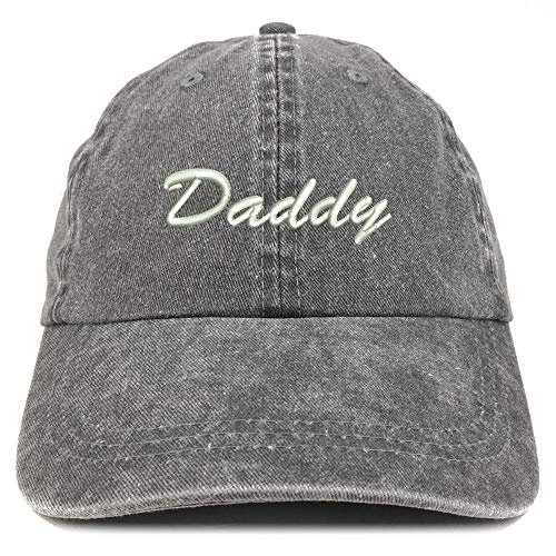 Trendy Apparel Shop Daddy Script Font Embroidered Low Profile Washed Cotton Cap