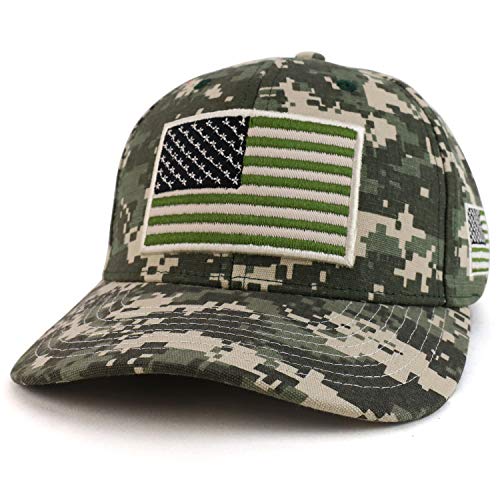 Trendy Apparel Shop 3D USA Flag Embroidered Structured Snapback Baseball Cap