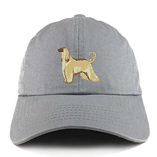 Trendy Apparel Shop Afghan Hound Dog Embroidered Low Profile Soft Cotton Dad Hat Cap