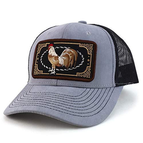 Trendy Apparel Shop Rooster Structured Trucker Mesh Back Snapback Cap