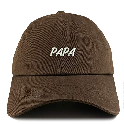 Trendy Apparel Shop PAPA Embroidered Solid Adjustable Unstructured Dad Hat