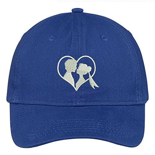 Trendy Apparel Shop Wedding Couple Embroidered Low Profile Soft Cotton Brushed Baseball Cap