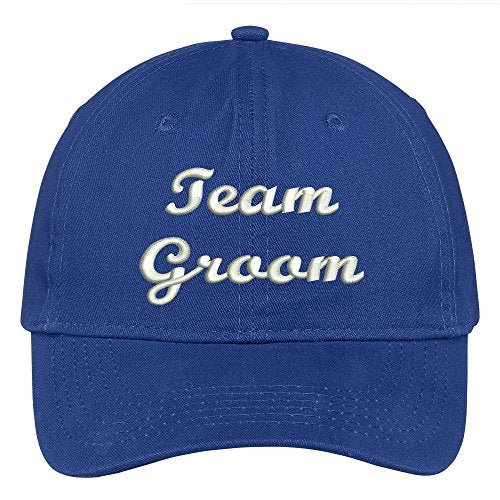 Trendy Apparel Shop Team Groom Wedding Theme Embroidered Soft Crown Cotton Cap