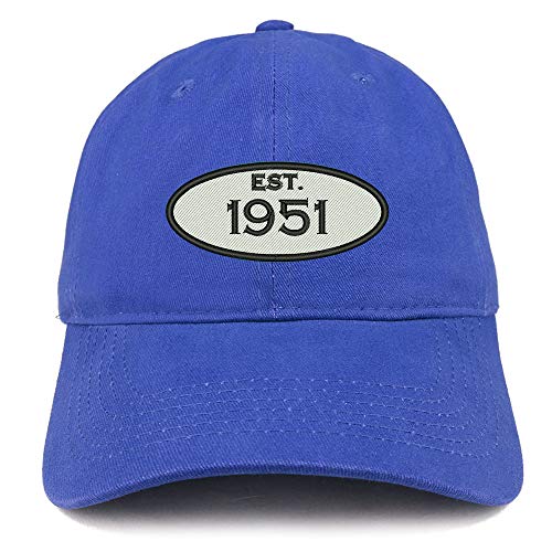 Trendy Apparel Shop 70th Birthday Established Year Soft Crown Brushed Cotton Cap