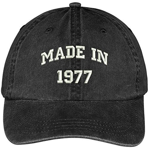 Trendy Apparel Shop Made in 1977-42nd Birthday Embroidered Washed Cotton Baseball Cap