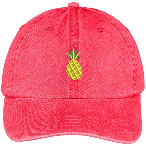 Trendy Apparel Shop New Pineapple Logo Embroidered Soft Crown 100% Brushed Cotton Cap