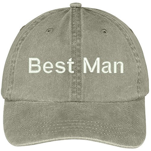 Trendy Apparel Shop Best Man Embroidered Wedding Party Pigment Dyed Cotton Cap