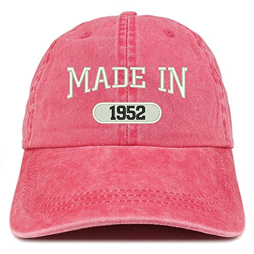 Trendy Apparel Shop Made in 1952 Embroidered 69th Birthday Washed Baseball Cap