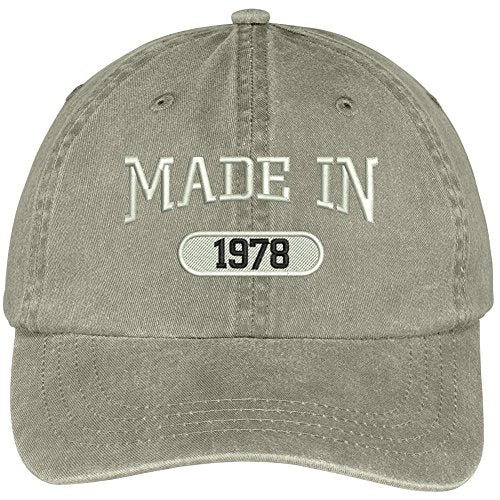 Trendy Apparel Shop 41st Birthday - Made in 1978 Embroidered Low Profile Washed Cotton Baseball Cap