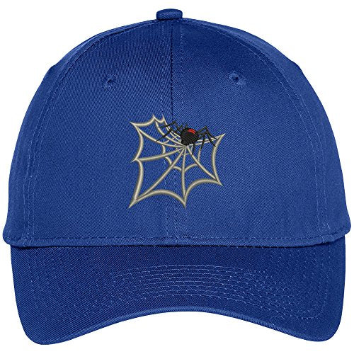 Trendy Apparel Shop Black Widow Spider Web Embroidered Baseball Cap