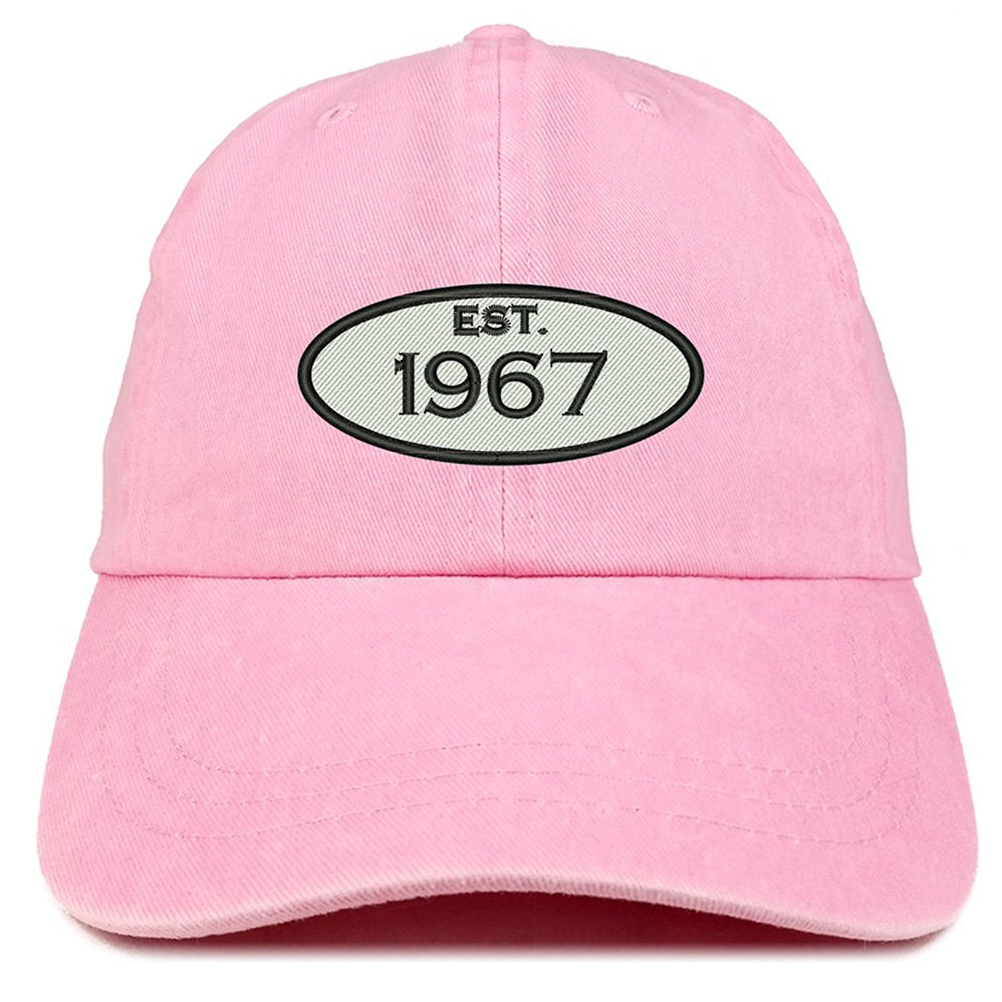 Trendy Apparel Shop Established 1967 Embroidered 52nd Birthday Gift Pigment Dyed Washed Cotton Cap