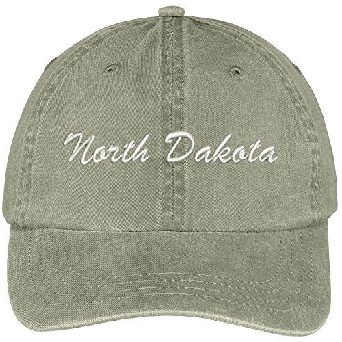 Trendy Apparel Shop North Dakota State Embroidered Low Profile Adjustable Cotton Cap