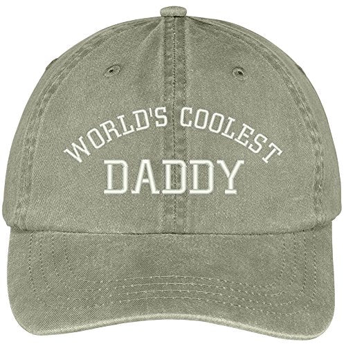 Trendy Apparel Shop World's Coolest Daddy Embroidered Washed Cotton Adjustable Baseball Cap