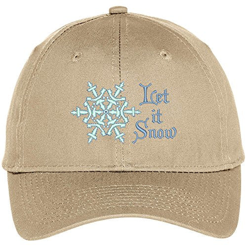 Trendy Apparel Shop Let It Snow Embroidered Adjustable Baseball Cap