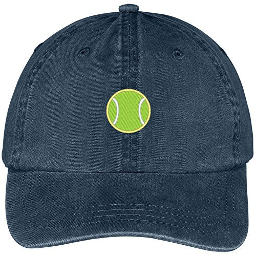 Trendy Apparel Shop Tennis Ball Embroidered Cotton Washed Baseball Cap