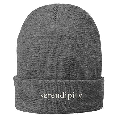 Trendy Apparel Shop Serendipity Embroidered Super Stretch Winter Cuff Long Beanie