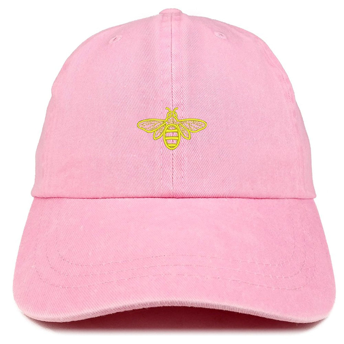 Trendy Apparel Shop Bee Embroidered Washed Cotton Adjustable Cap