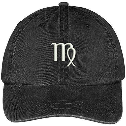 Trendy Apparel Shop Virgo Zodiac Signs Embroidered Soft Crown 100% Brushed Cotton Cap