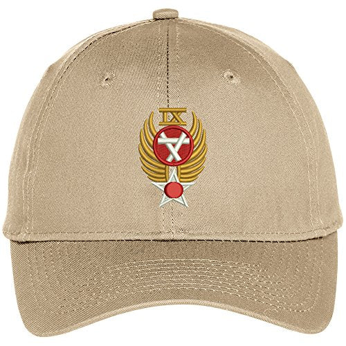 Trendy Apparel Shop Air Force 9Th Commander Embroidered High Profile Snapback Adjustable Baseball Cap