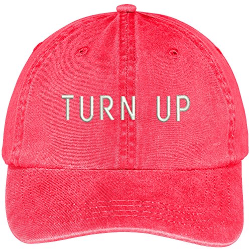 Trendy Apparel Shop Turn Up Embroidered Soft Crown Cotton Adjustable Cap