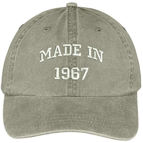 Trendy Apparel Shop Made in 1967-52nd Birthday Embroidered Washed Cotton Baseball Cap