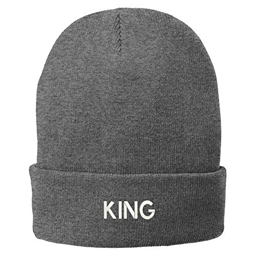 Trendy Apparel Shop Flexfit King Embroidered Winter Knitted Long Beanie