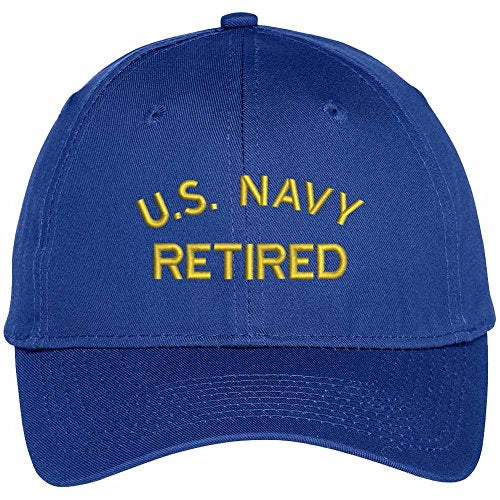 Trendy Apparel Shop US Navy Retired Embroidered Adjustable Snapback Baseball Cap